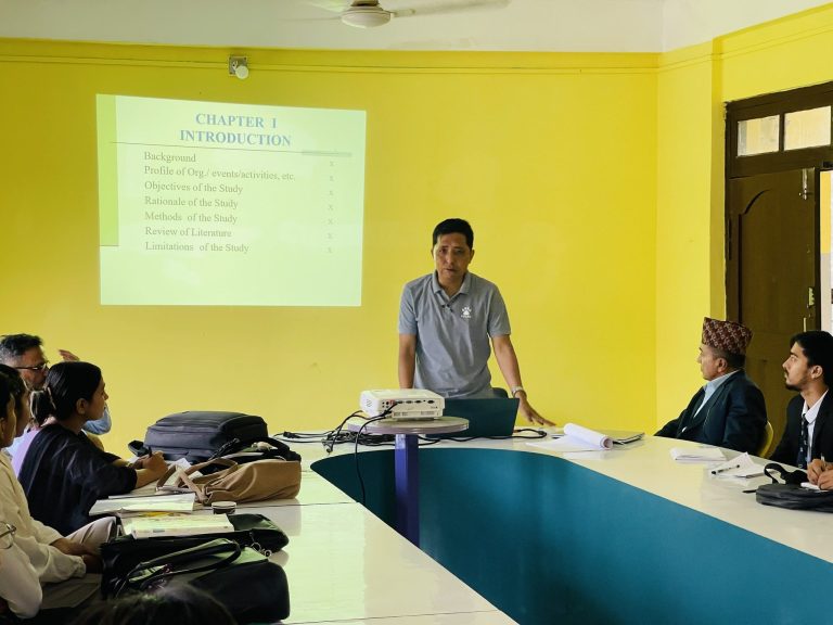 Orientation Session on Research Methodology and Project Work for BBS 4th Year